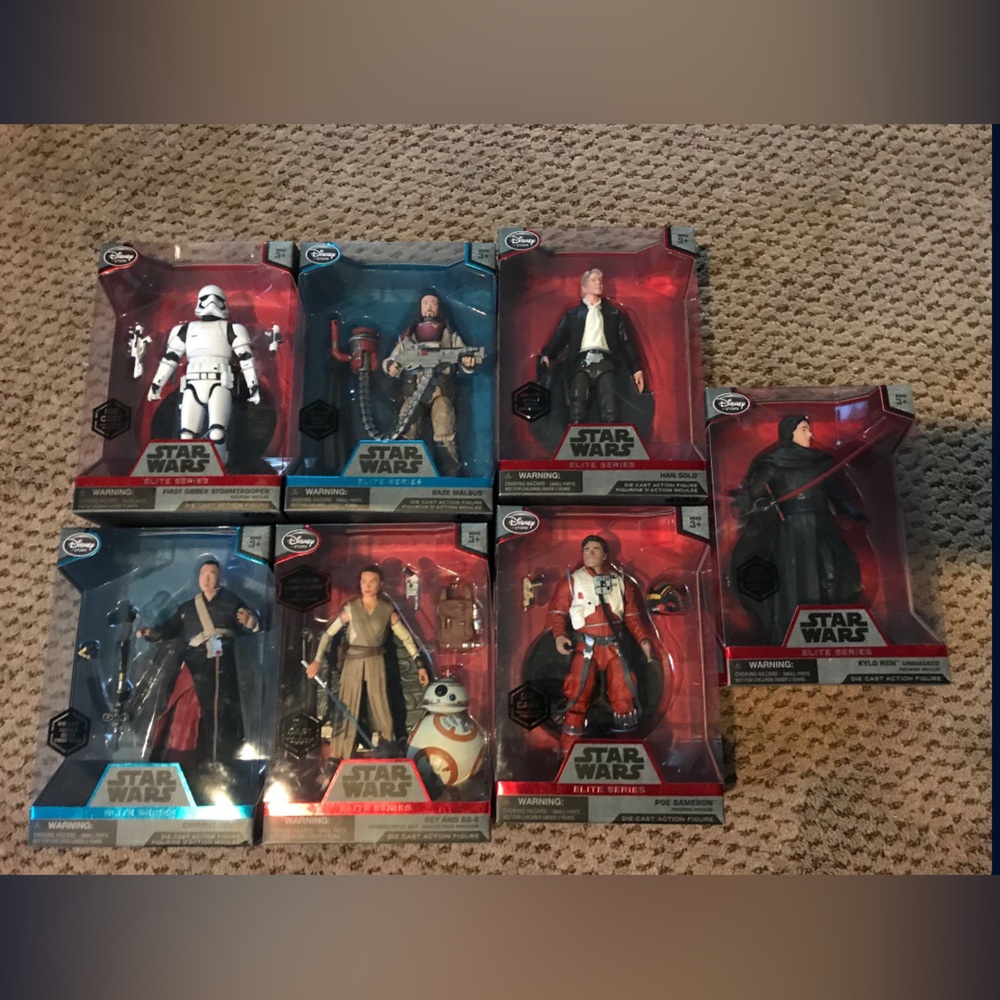 Star Wars Collectible Action Figures - Red, Blue, Black NEVER OPENED